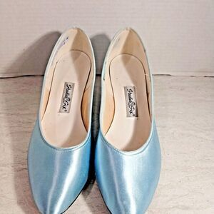 Studio 6 Six Suede Blue Heels Size 9W, Man Made Material, For Work or Play